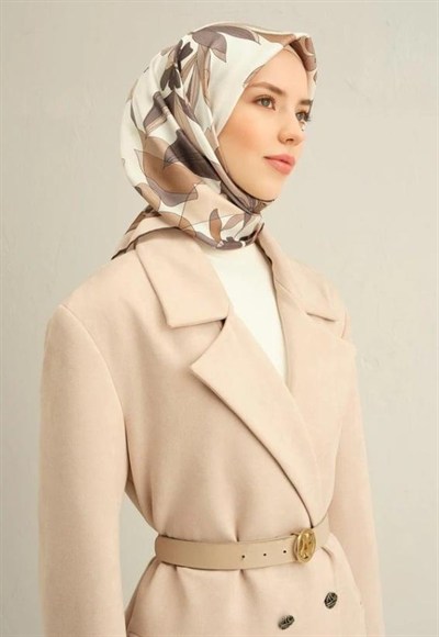 Armine İpek Eşarp 2025 Yaz - 9312-01 Beyaz Twill