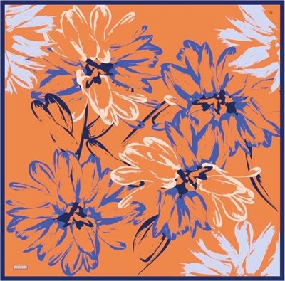 Armine İpek Eşarp 2025 Yaz - 9315-38 Turuncu Twill