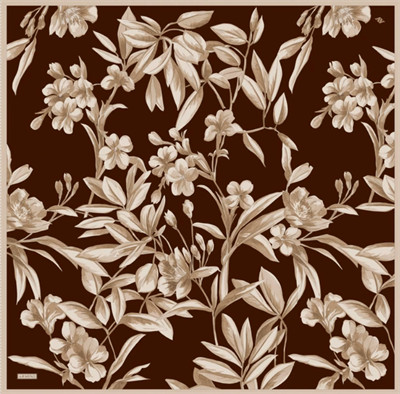 Armine İpek Eşarp 2025 Yaz - 9324-52 Kahve Twill