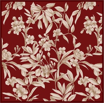 Armine İpek Eşarp 2025 Yaz - 9324-57 Bordo Twill