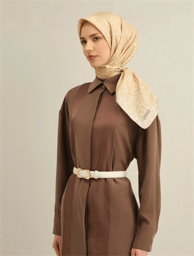 Armine İpek Eşarp 2025 Yaz - 9352-50 Sarı Sura