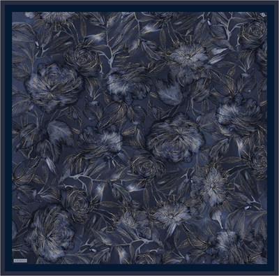 Armine İpek Eşarp 2026 Kış - 9409-81 Lacivert Twill