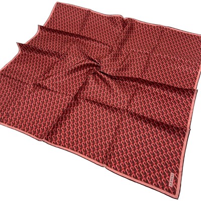 Armine İpek Eşarp 2026 Kış - 9417-35 Bordo Kırmızı Twill