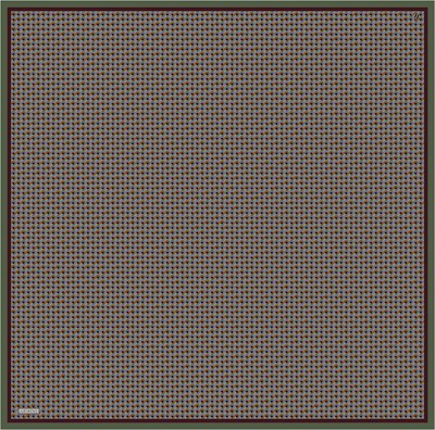 Armine İpek Eşarp 2026 Kış - 9417-52 Bordo Kiremit Yeşil Twill