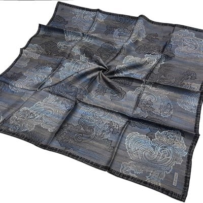 Armine İpek Eşarp 2026 Kış - 9428-02 Gri Mavi Twill