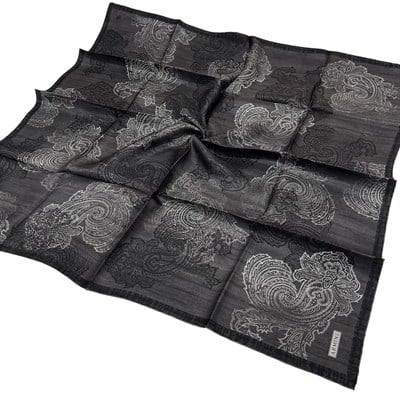 Armine İpek Eşarp 2026 Kış - 9428-52 Füme Siyah Twill