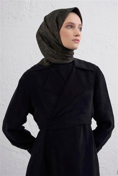 Armine İpek Eşarp 2026 Kış - 9431-04 Haki Twill