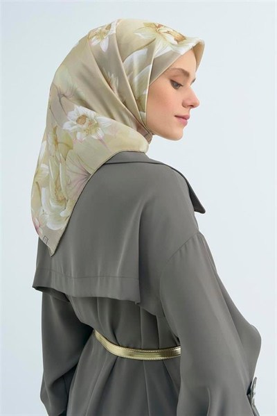 Armine İpek Eşarp 2026 Yaz - 9505-52 Bej Twill