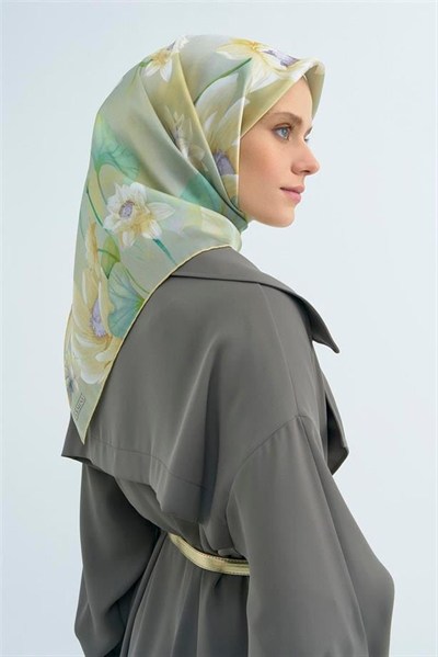 Armine İpek Eşarp 2026 Yaz - 9505-81 Açık Yeşil Sura