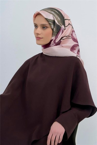 Armine İpek Eşarp 2026 Yaz - 9506-33 Pudra Pembe Sura