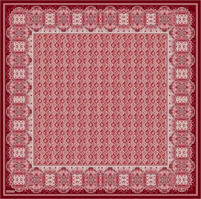 Armine İpek Eşarp 2026 Yaz - 9518-02 Kırmızı Twill