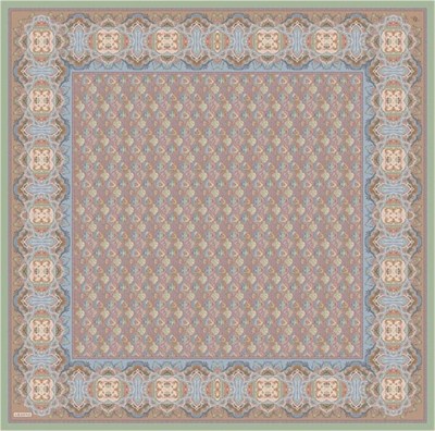 Armine İpek Eşarp 2026 Yaz - 9518-83 Mavi Sura