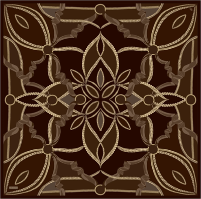 Armine İpek Eşarp 2026 Yaz - 9531-85 Kahverengi Twill