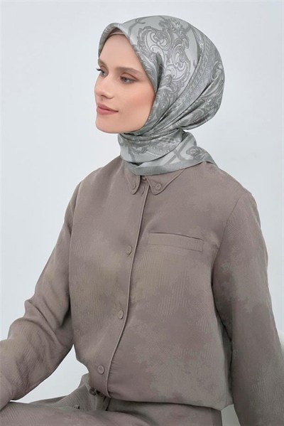 Armine İpek Eşarp 2026 Yaz - 9537-81 Gümüş Sura