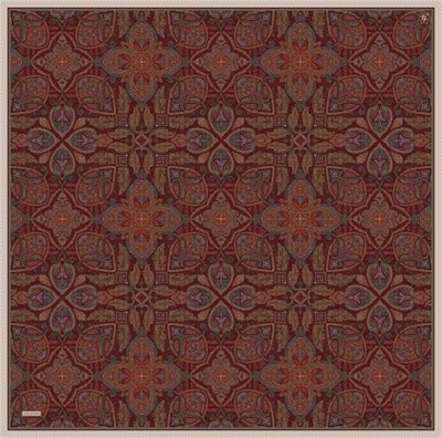 Armine İpek Eşarp 2026 Yaz - 9540-34 Bordo Twill