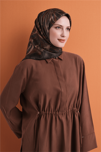 Armine İpek Eşarp 2027 Kış - 9600-35 Açık Haki Twill