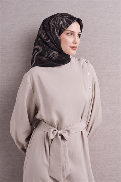 Armine İpek Eşarp 2027 Kış - 9600-52 Antrasit Sura