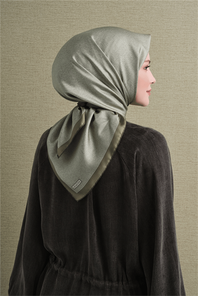 Armine İpek Eşarp 2027 Kış - 9601-32 Açık Yeşil Twill