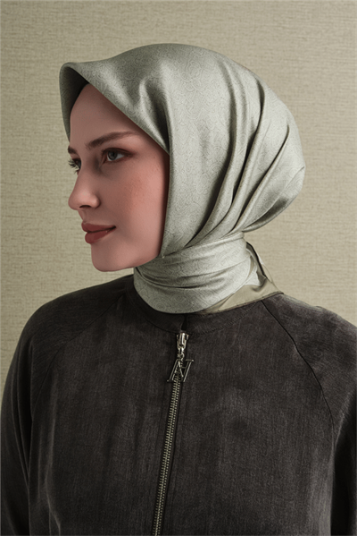 Armine İpek Eşarp 2027 Kış - 9601-32 Açık Yeşil Twill