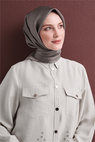 Armine İpek Eşarp 2027 Kış - 9601-52 Koyu Vizon Sura