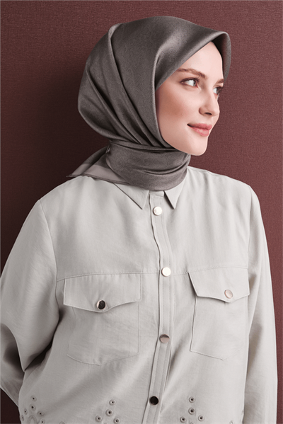Armine İpek Eşarp 2027 Kış - 9601-52 Koyu Vizon Sura