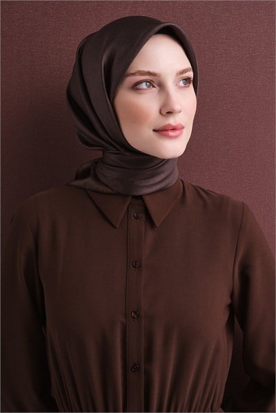 Armine İpek Eşarp 2027 Kış - 9601-86 Acı Kahve Sura