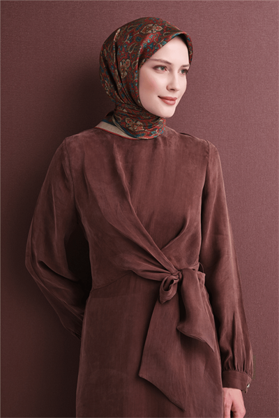 Armine İpek Eşarp 2027 Kış - 9609-03 Kırmızı Twill