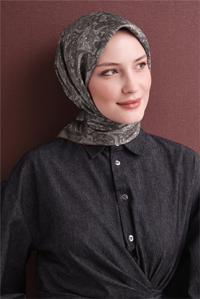 Armine İpek Eşarp 2027 Kış - 9609-08 Vizon Twill