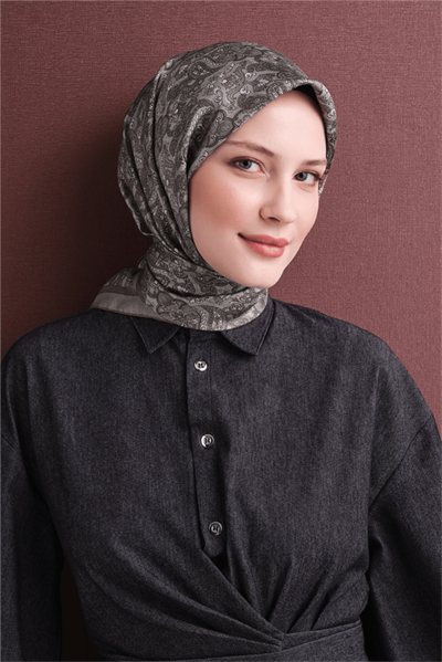 Armine İpek Eşarp 2027 Kış - 9609-08 Vizon Twill