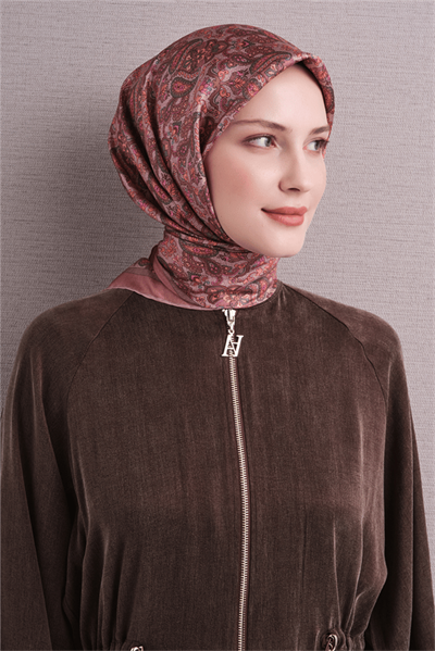 Armine İpek Eşarp 2027 Kış - 9609-51 Pembe Twill