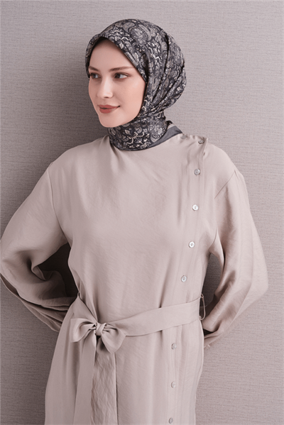 Armine İpek Eşarp 2027 Kış - 9609-84 Füme Twill