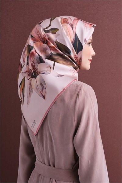 Armine İpek Eşarp 2027 Kış - 9620-33 Pudra Twill