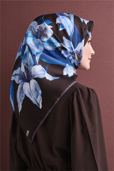 Armine İpek Eşarp 2027 Kış - 9620-51 Acı Kahve Twill