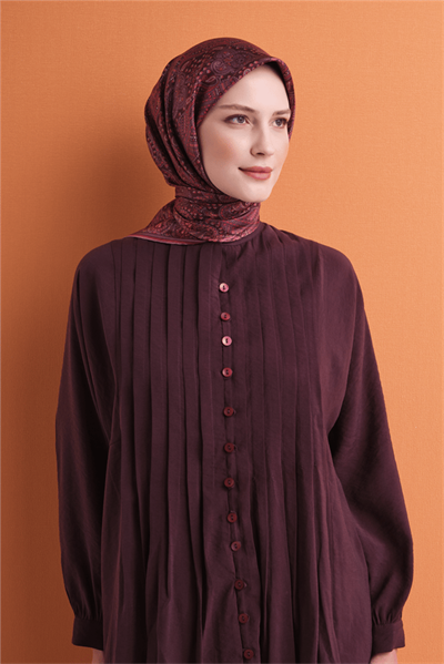 Armine İpek Eşarp 2027 Kış - 9631-33 Koyu Bordo Sura