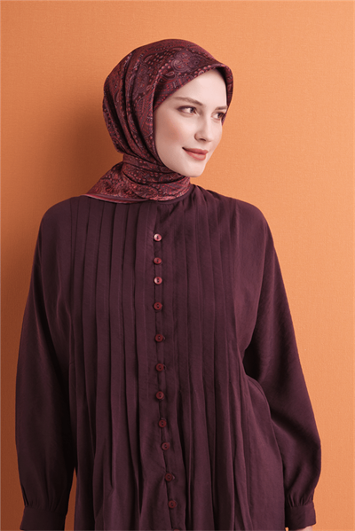 Armine İpek Eşarp 2027 Kış - 9631-33 Koyu Bordo Sura