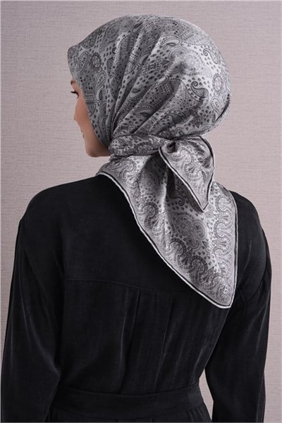 Armine İpek Eşarp 2027 Kış - 9631-55 Gümüş Sura