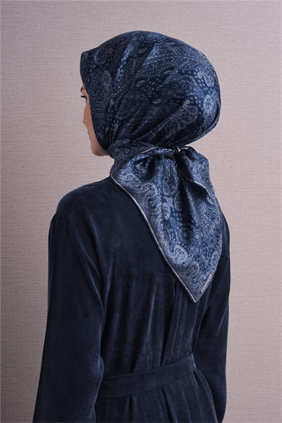 Armine İpek Eşarp 2027 Kış - 9631-84 Koyu Lacivert Sura