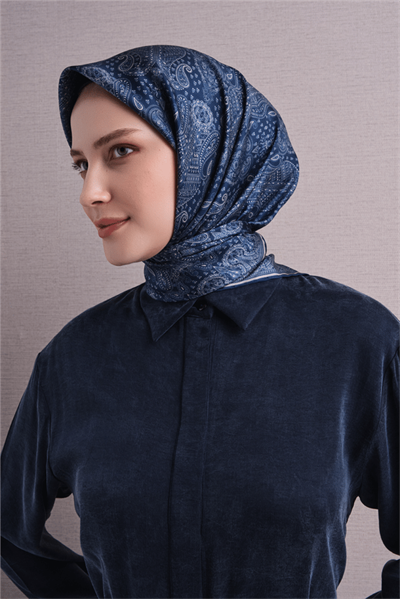 Armine İpek Eşarp 2027 Kış - 9631-84 Koyu Lacivert Sura