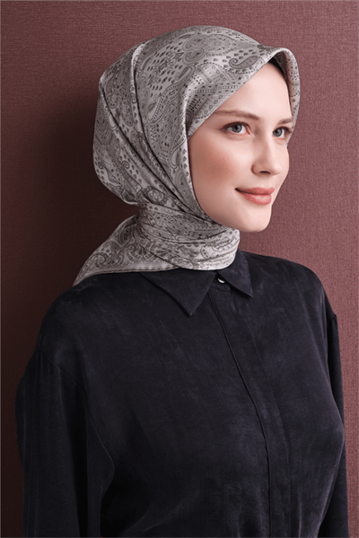 Armine İpek Eşarp 2027 Kış - 9631-85 Krem Sura