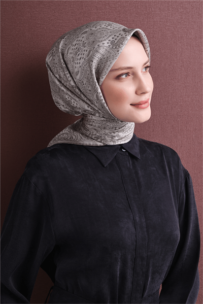 Armine İpek Eşarp 2027 Kış - 9631-85 Krem Sura