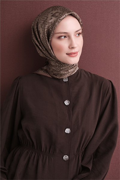 Armine İpek Eşarp 2027 Kış - 9631-86 Vizon Twill
