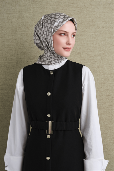 Armine İpek Eşarp 2027 Kış - 9636-01 Ekru Twill