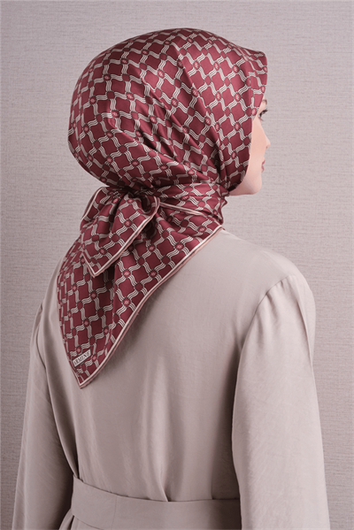 Armine İpek Eşarp 2027 Kış - 9636-86 Koyu Gül Kurusu Twill