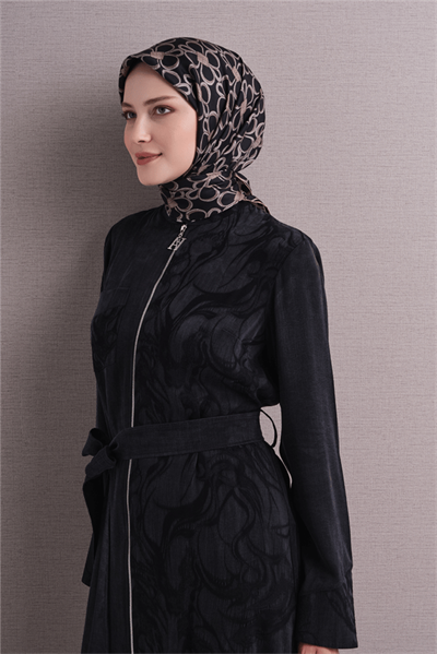 Armine İpek Eşarp 2027 Kış - 9638-02 Siyah Twill