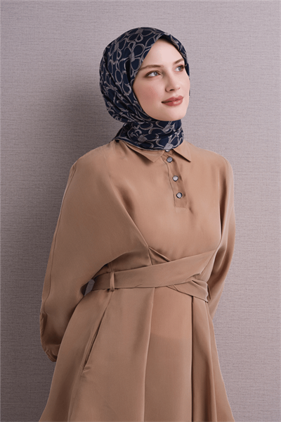 Armine İpek Eşarp 2027 Kış - 9638-03 Lacivert Twill