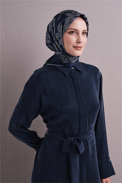 Armine İpek Eşarp 2027 Kış - 9645-51 Lacivert Twill