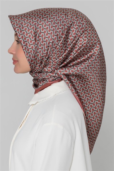 Armine İpek Eşarp Nostalji - 8401-37 Bakır Twill
