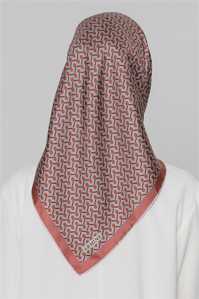 Armine İpek Eşarp Nostalji - 8401-37 Bakır Twill