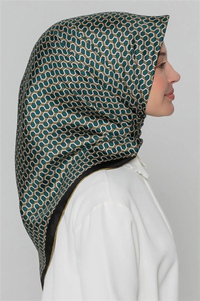 Armine İpek Eşarp Nostalji - 8401-82 Yeşil Twill