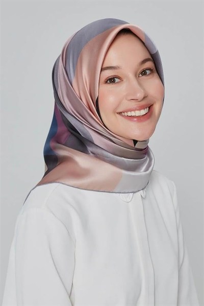 Armine İpek Eşarp Nostalji - 8424-35 Mor Twill